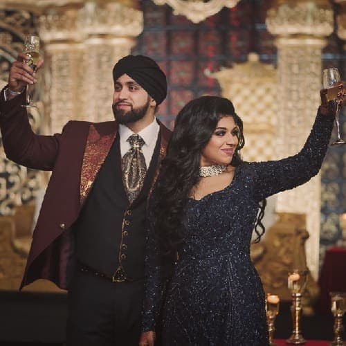 Jaspreet and Harveer on their wedding day