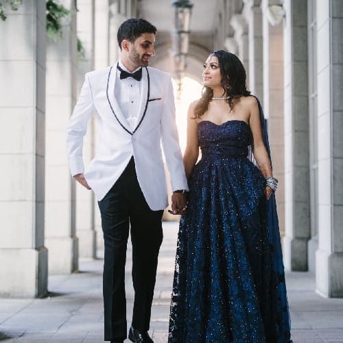 Rahul and Rashmi on their wedding day