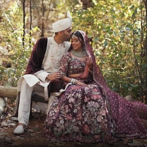 Shivani and Mitesh on their wedding day