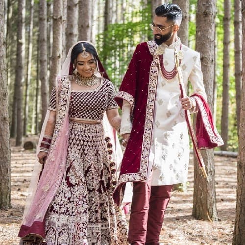 Oyshee and Sunil on their wedding day