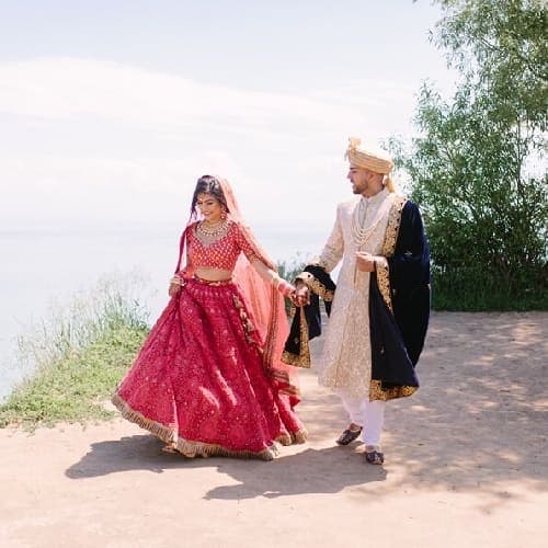 Rima and Tushar on their wedding day
