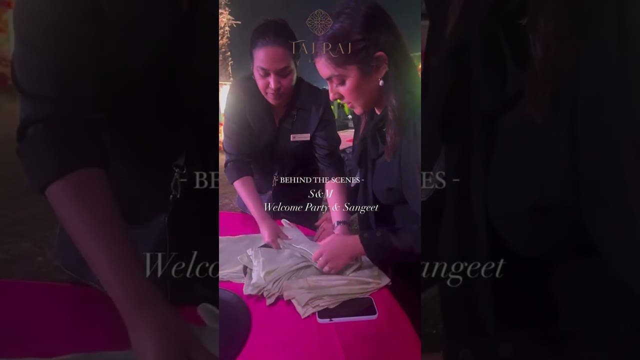 Behind the scenes of a destination wedding welcome party in Dubai by Taj Raj Events